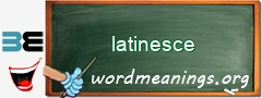 WordMeaning blackboard for latinesce